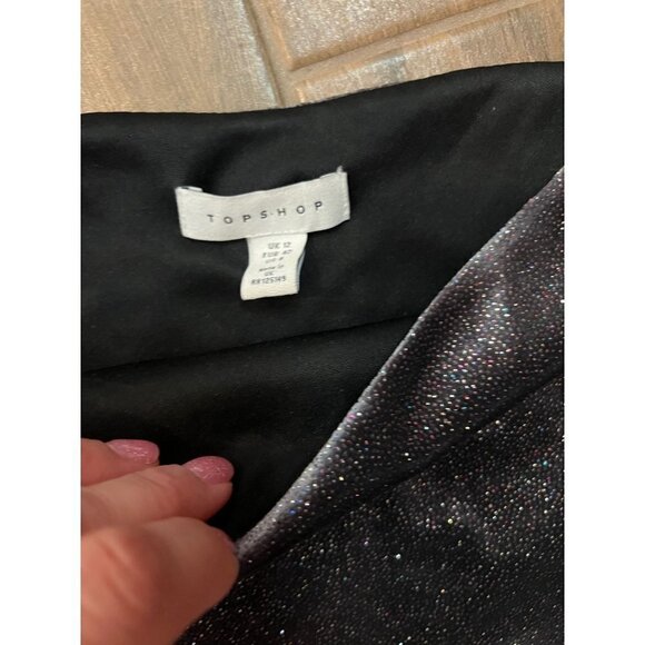 Top shop crop sparkle velvet top size 8 - Picture 3 of 4